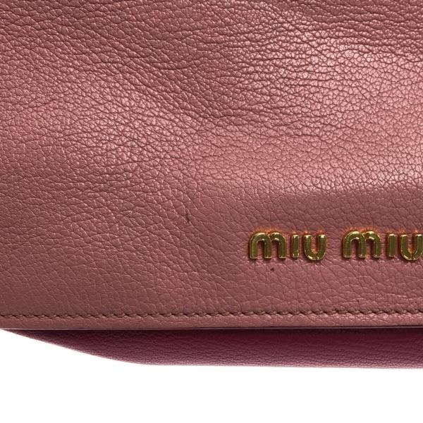 ミュウミュウ miumiu ハンドバッグ マドラス ライトピンク×ピンク レザー  値下げ 20231121｜brandear｜12