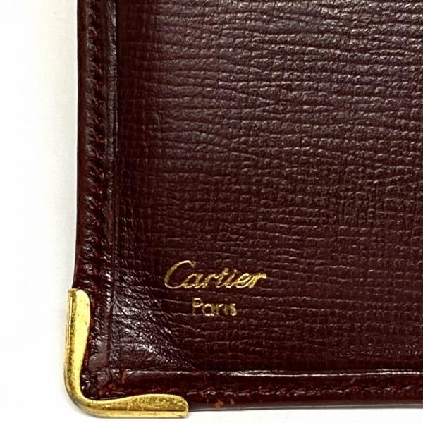 カルティエ Cartier 札入れ マストライン ボルドー×ゴールド レザー 新着 20240424｜brandear｜05