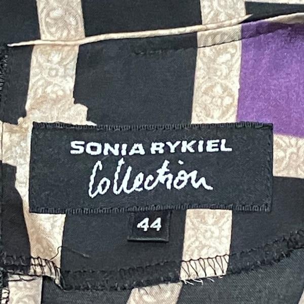 ソニアリキエル SONIARYKIEL ワンピース サイズ44 L レディース 美品 - 黒×ベージュ×パープル 新着 20240301｜brandear｜03