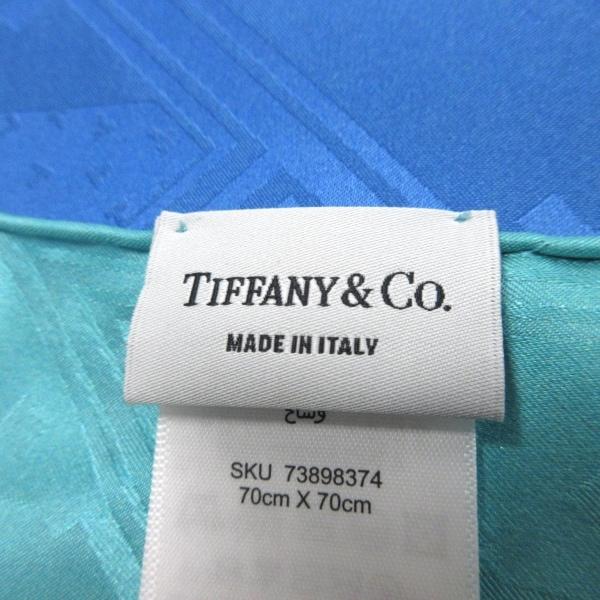 ティファニー TIFFANY&Co. スカーフ 美品 - ティファニーブルー×ブルー グラデーション 新着 20240420｜brandear｜02
