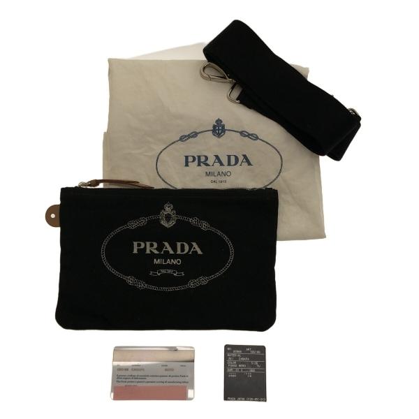 プラダ PRADA トートバッグ CANAPA 1BG186 黒 キャンバス  新着 20240328｜brandear｜11