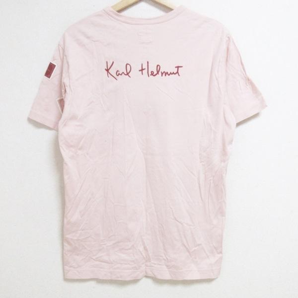 カールヘルム KarlHelmut 半袖Tシャツ サイズL レディース - ライトピンク×白×マルチ   スペシャル特価 20240503｜brandear｜02