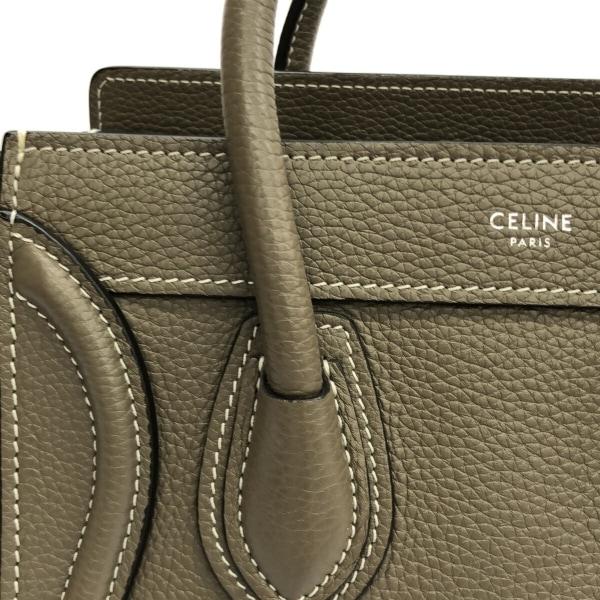 セリーヌ CELINE ハンドバッグ ラゲージナノショッパー グレー ドラムドカーフ     スペシャル特価 20240410｜brandear｜09