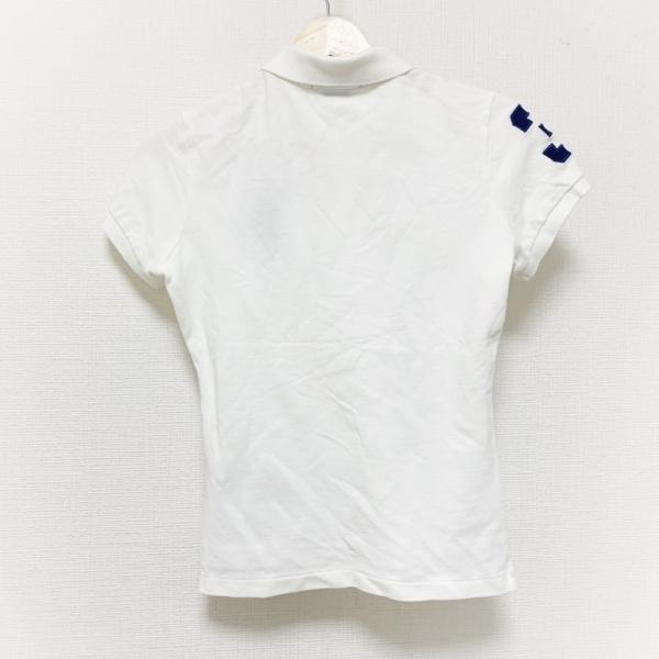 ラルフローレン 半袖ポロシャツ サイズM レディース 美品 ビッグポニー 白×ネイビー 新着 20240206｜brandear｜02
