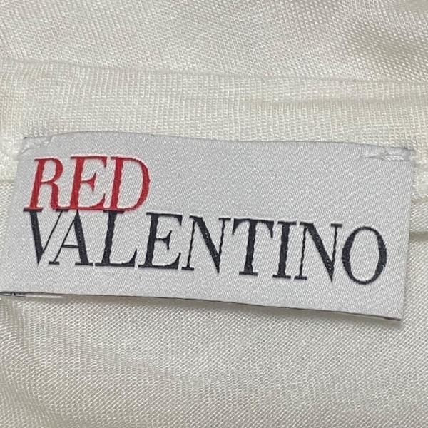 レッドバレンチノ RED VALENTINO 半袖Tシャツ サイズS レディース - 白×黒 クルーネック/リボン   スペシャル特価 20240514｜brandear｜03