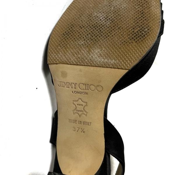 ジミーチュウ JIMMY CHOO サンダル 37 1/2 レディース 訳あり 黒