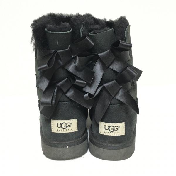 アグ UGG ショートブーツ 22 レディース ベイリーボウ 3280 黒 リボン ムートン 新着 20240328｜brandear｜03