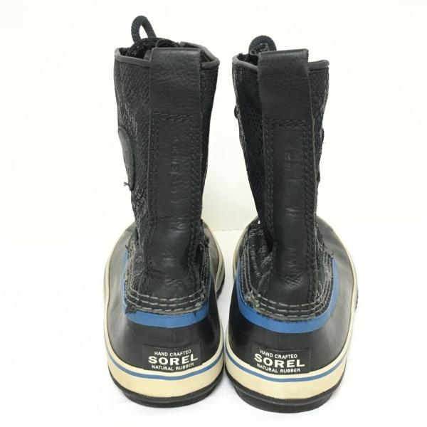 ソレル SOREL ショートブーツ 24 レディース - 黒×ブルー レースアップ 新着 20240306｜brandear｜03