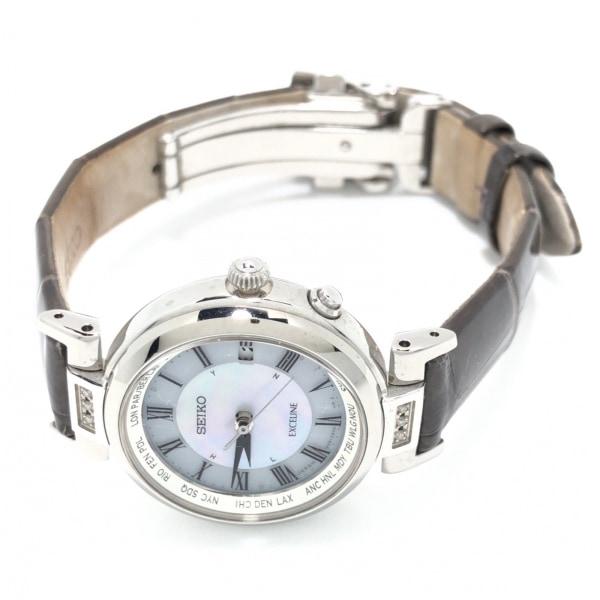 セイコー 腕時計 EXCELINE(エクセリーヌ) 1B25-OAMO レディース 型押し加工/電波 ホワイトシェル   スペシャル特価 20240502｜brandear｜02