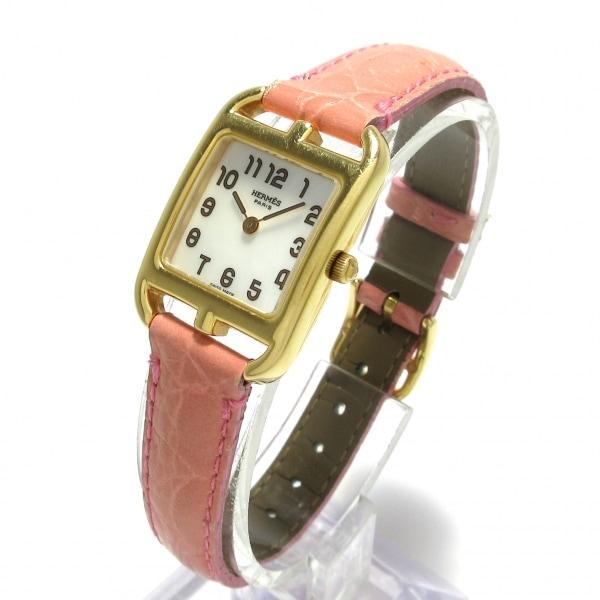 エルメス HERMES 腕時計 ケープコッド CC1.170 レディース K18PG/社外革ベルト/シェル文字盤 新着 20240509｜brandear｜02