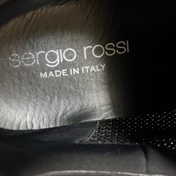 セルジオロッシ sergio rossi スニーカー 40. レディース - 黒 インソール取外し可  値下げ 20240505｜brandear｜05