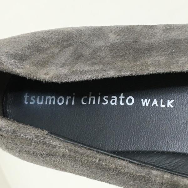 ツモリチサト TSUMORI CHISATO フラットシューズ 25 レディース - グレー WALK スエード 新着 20240319｜brandear｜05