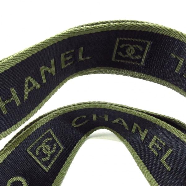 シャネル CHANEL ボストンバッグ スポーツライン 黒×カーキ 刺繍/シルバー金具/本体ロックなし 新着 20240328｜brandear｜08