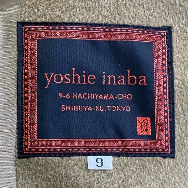 ヨシエイナバ YOSHIE INABA コート サイズ9 M レディース 美品 - カーキ 長袖/肩パッド/秋/冬 新着 20240412｜brandear｜03