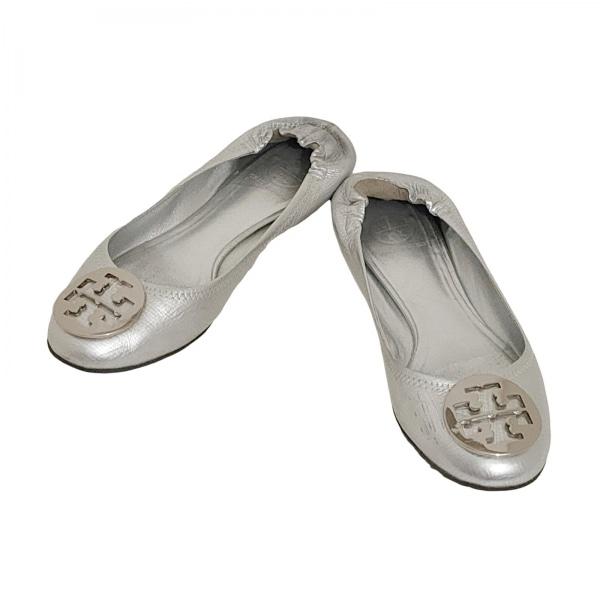 トリーバーチ TORY BURCH フラットシューズ 8 1/2 レディース - シルバー レザー 新着 20240509｜brandear｜02