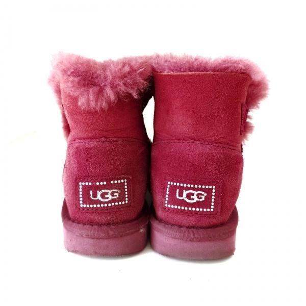 アグ UGG ショートブーツ JAPAN 24.0 レディース ミニベイリーボタン ブリング 1003889 ボルドー 新着 20240516｜brandear｜03