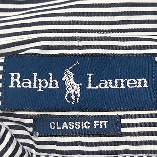 ラルフローレン RalphLauren 半袖シャツ サイズLL メンズ 美品 - 白×黒 ストライプ 新着 20240503｜brandear｜03
