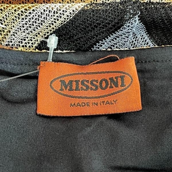 ミッソーニ MISSONI ミニスカート サイズ42 M レディース 美品 - 黒×ブルーグレー×マルチ 新着 20240514｜brandear｜03