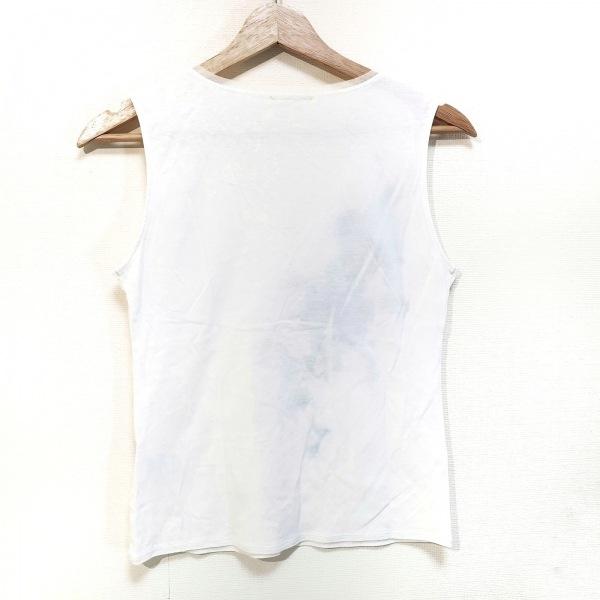 ヴィヴィアンタム ノースリーブTシャツ サイズ0 XS レディース 美品 - 白×ブルーグレー×マルチ 新着 20240516｜brandear｜02