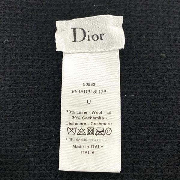 ディオールオム Dior HOMME マフラー - 95JAD318I176 黒×白 J'ADIOR ウール×カシミヤ 新着 20240511｜brandear｜02