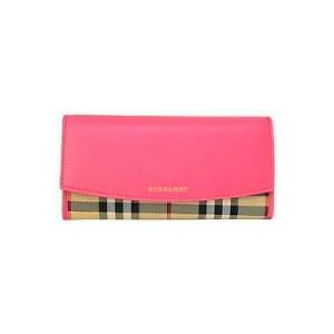バーバリー財布 二つ折り長財布 Bright Crimson Pink ピンク Houseferry Check Porter ブランドイーチョイス 通販 Yahoo ショッピング