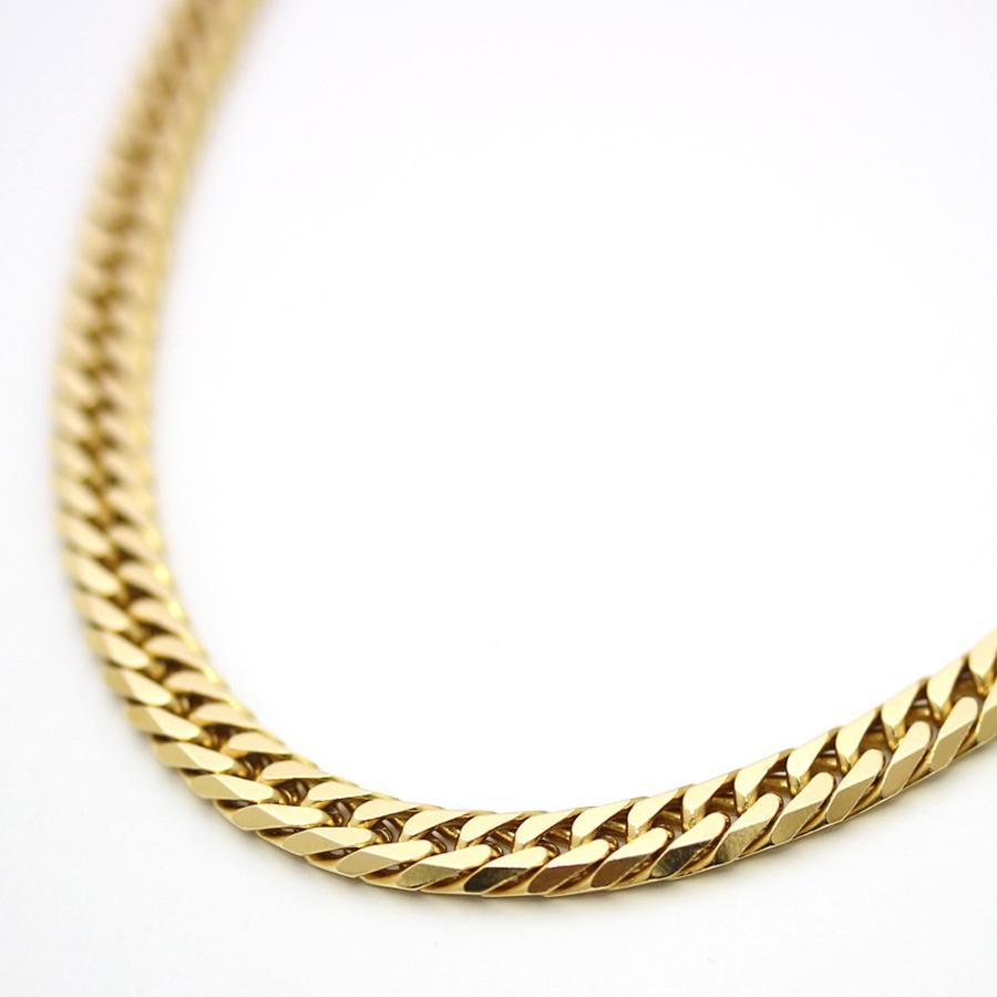 ノーブランド 喜平 6面ダブル ネックレス メンズ ゴールド ジュエリー 輸入 K18イエローゴールド 送料無料