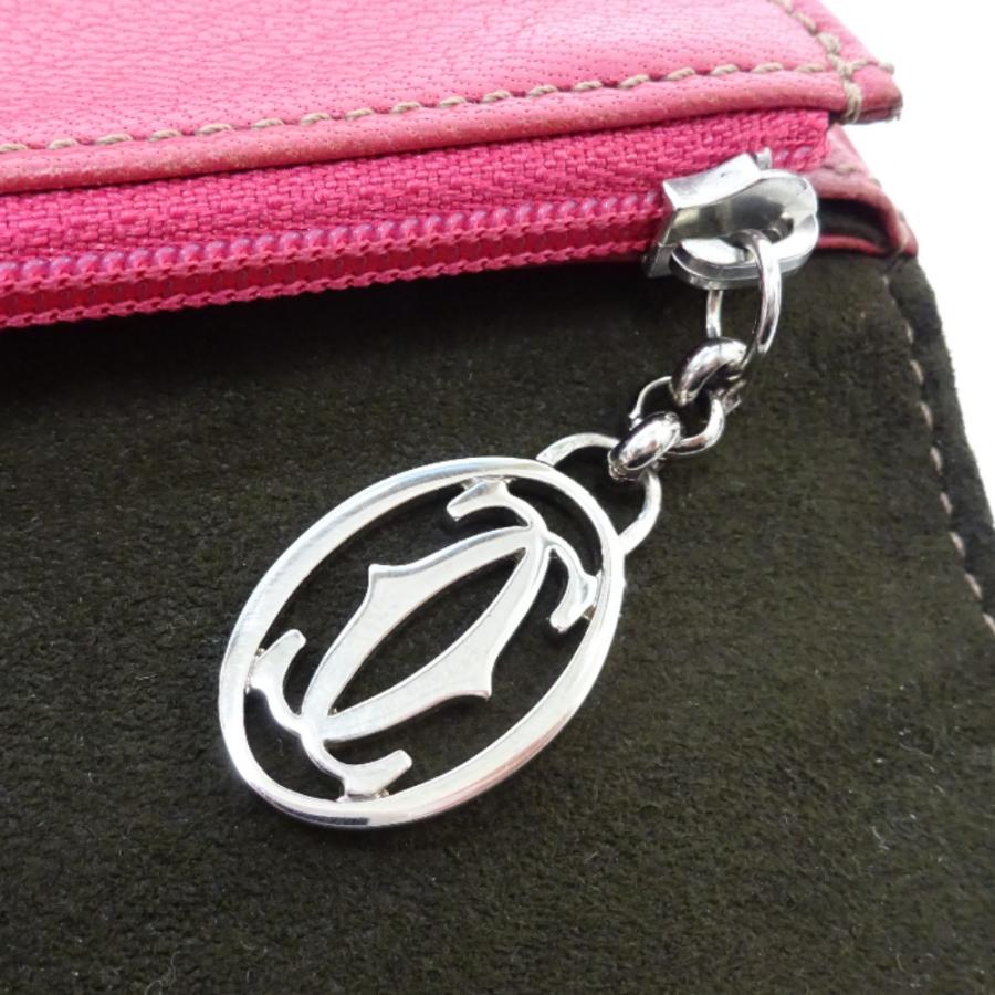 圧倒的高評価 カルティエ 三つ折り コレクション マスト 長財布 レディース レザー ピンク 中古 送料無料 圧倒的高評価 Gestion Etechnologies Shop