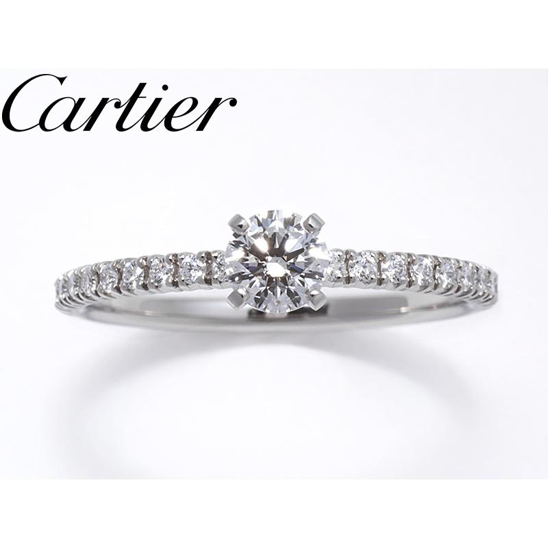 カルティエ ハーフエタニティー ダイヤモンド リング Pt950 ♯48 楽天市場】カルティエ ハーフエタニティ ダイヤモンド #48