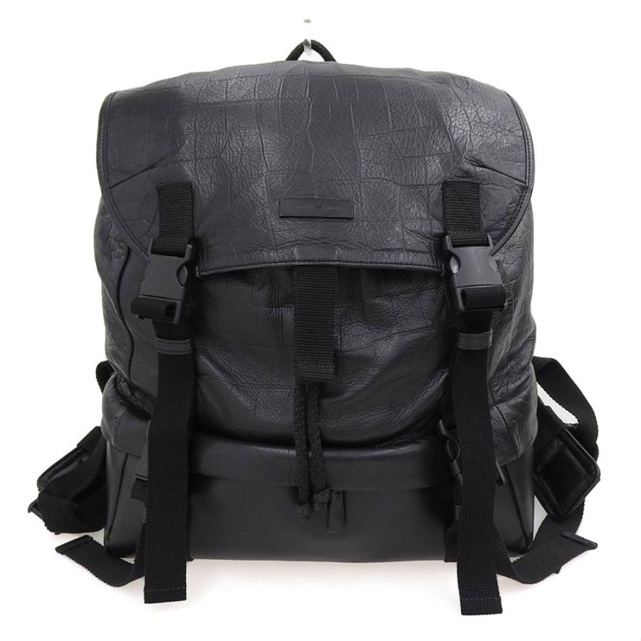 21新作モデル 超美品 エンポリオアルマーニ Emporio Armani 16年商品 クロコダイルエンボス レザー バックパック 大型リュック メンズ セール30 Off Skylanceronline Com