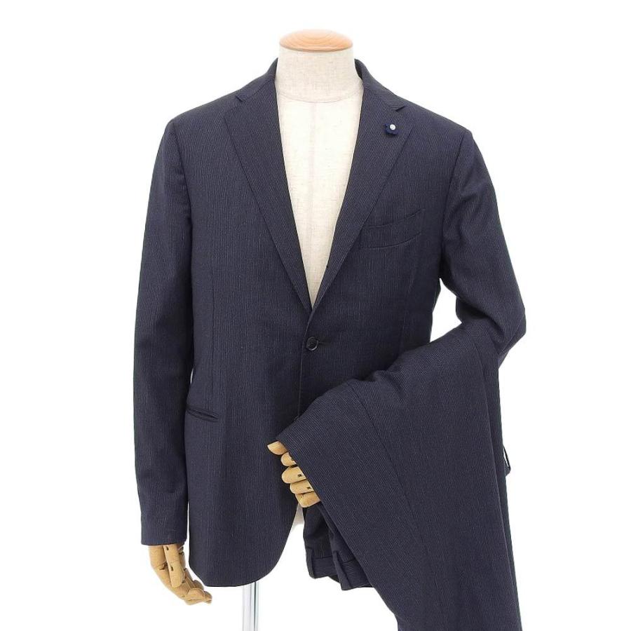売れ筋がひクリスマスプレゼント ウール 段返り3つボタン 16 17aw Lardini ラルディーニ 超美品 ラルディーニ スーツ スーツ ストライプ ネイビー メンズ 2b Ic5ae 52 スーツ フォーマル