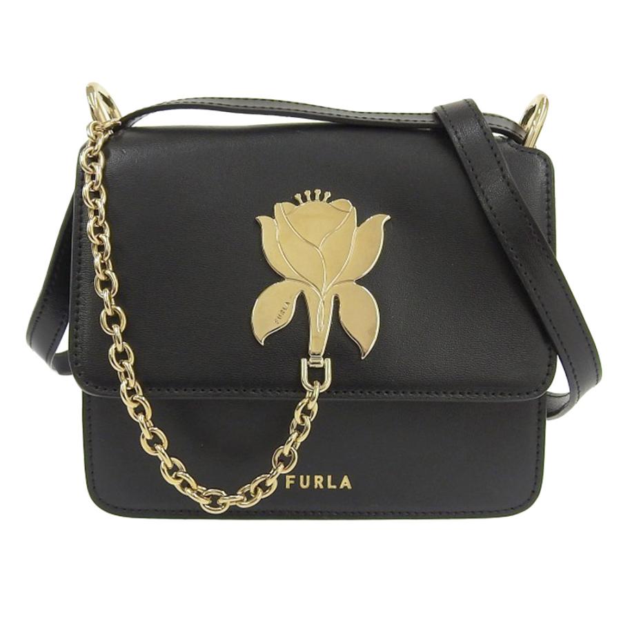 超美品 フルラ FURLA 2021年商品 TUBEROSA チューベローザ 花柄 レザー 