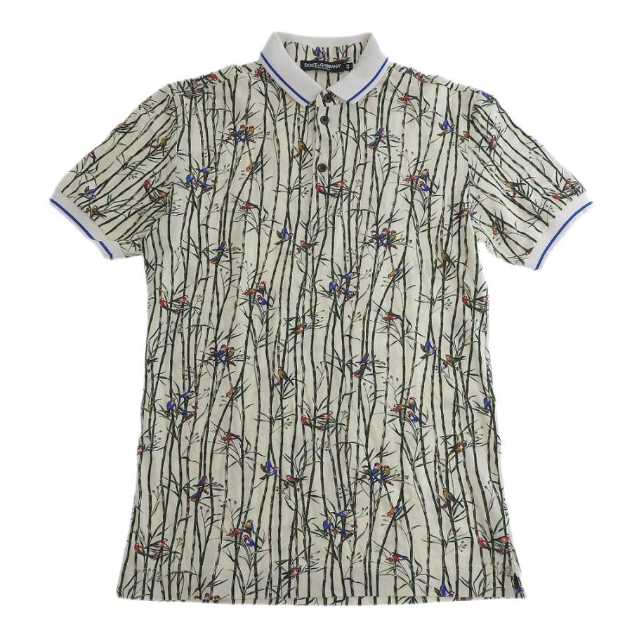 通販 高島屋 超美品 ドルチェ ガッバーナ Dolce Gabbana 16年商品 花鳥風月 ポロシャツ 44 メンズ G8fx3t 16ss セールスショップ Www Superavila Com
