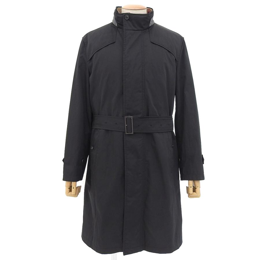 バーバリーロンドン　スタンドカラー　ロングコート　Mサイズ 即決】 BURBERRY バーバリー ロンドン スタンドカラーコート M