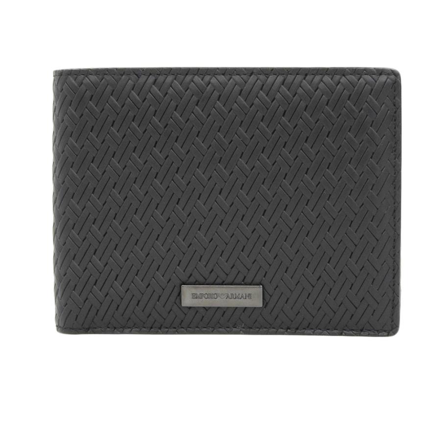 未使用 エンポリオアルマーニ EMPORIO ARMANI メタルロゴタグ 編み込み