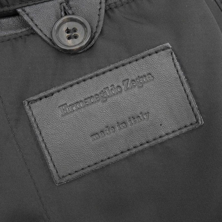良品 ゼニア Ermenegildo Zegna 現行最高級レザータグ 中綿入り ステン 