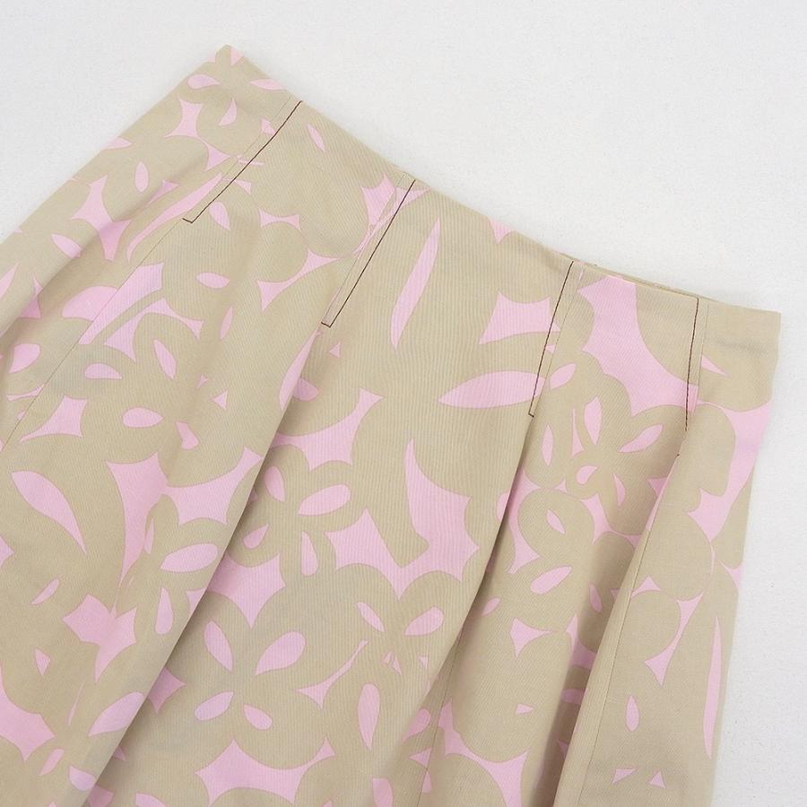 超美品 マルニ MARNI 2019年商品 コットン×リネン 花柄 マキシフレア