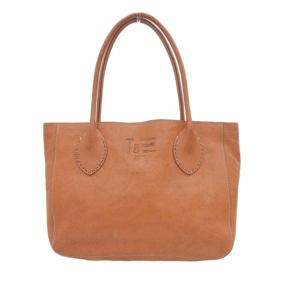 美品 ゲンテン genten 現行販売商品 トスカ レザー ロゴ刻印 トート  