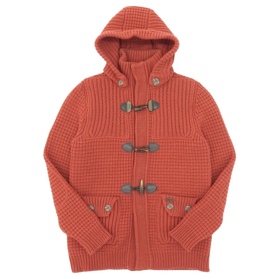 美品 バーク BARK 現行ロゴ ニット ダッフル ミディアム丈 メンズ M 