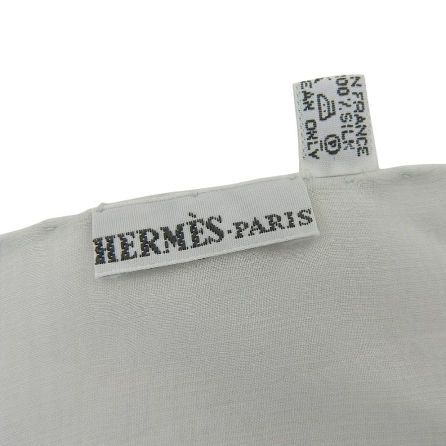 超美品 エルメス HERMES マルジェラ期タグ H刺繍 プリュム シルク 
