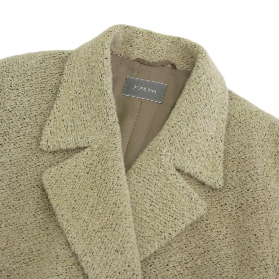 超美品 アニオナ AGNONA 80年代 ヴィンテージ 1枚袖 アルパカ混 ダブル