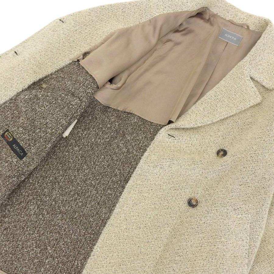 超美品 アニオナ AGNONA 80年代 ヴィンテージ 1枚袖 アルパカ混 ダブル