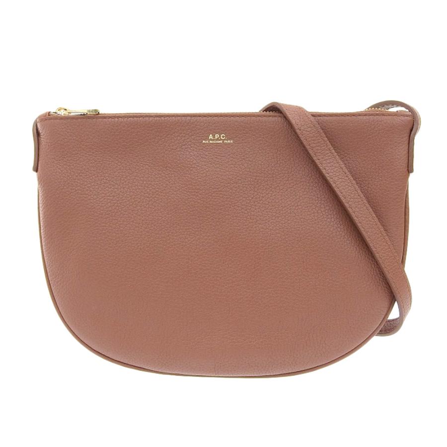 超美品 A.P.C 現行販売商品 SAC MAELYS ハーフムーン レザー 斜め掛け 