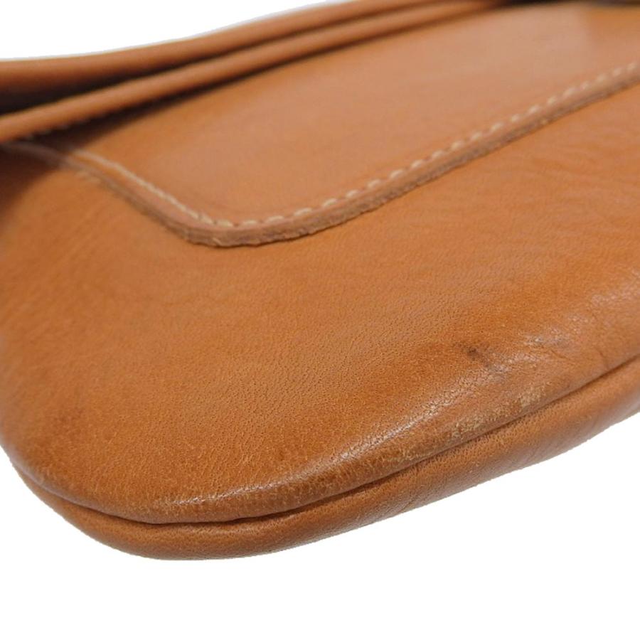 美品 イルビゾンテ IL BISONTE 現行ロゴ カデナ付き レザー ショルダー