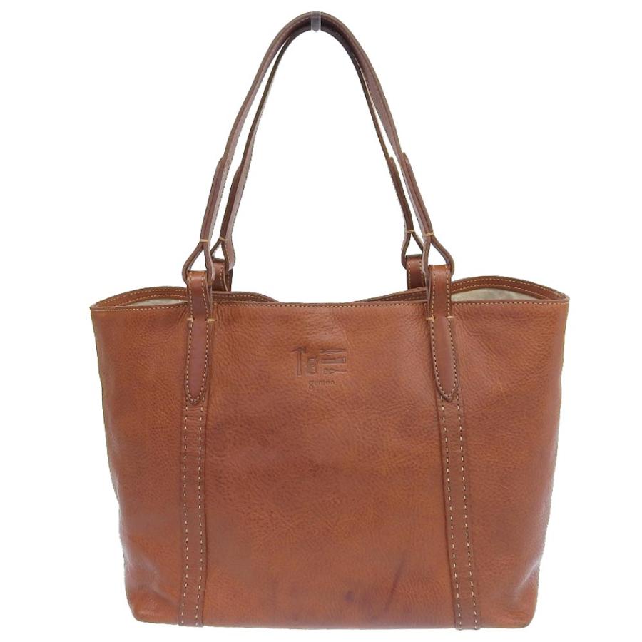 genten ゴートヌメ レザートートバッグ