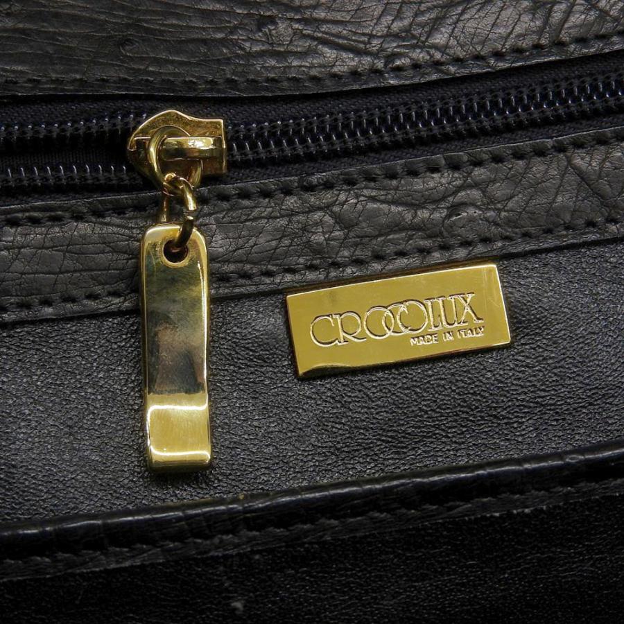 超美品 CROCOLUX オーストリッチ レザー 2way フラップ 超美品 CROCOLUX オーストリッチ レザー 2way フラップ