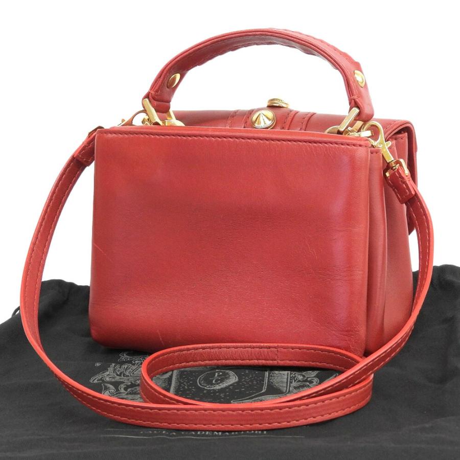 超美品 パウラカデマルトーリ 現行タグ FAYE 2way レザー トップ 