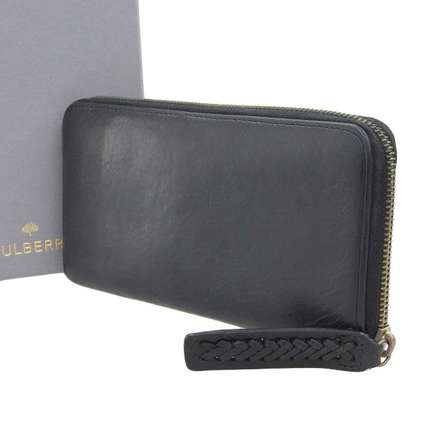Mulberry（マルベリー） 美品 箱付 レザー ラウンドジップ ロング 