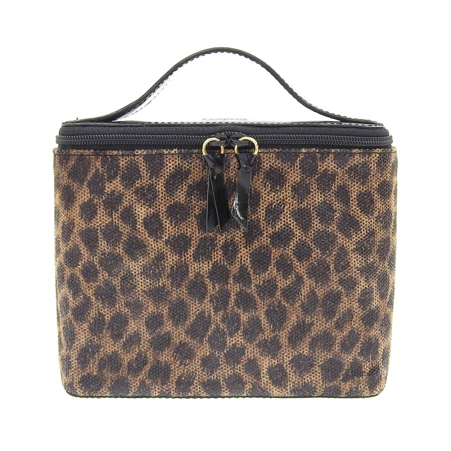 超美品 ロエベ LOEWE 現行ロゴ パテント レザー レオパード PVC 