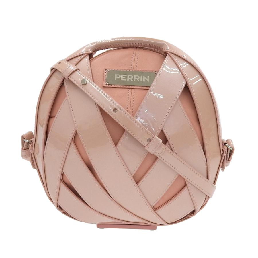超美品 ペランパリ PERRIN PARIS 現行ロゴ プチパニエ レザー 2way 