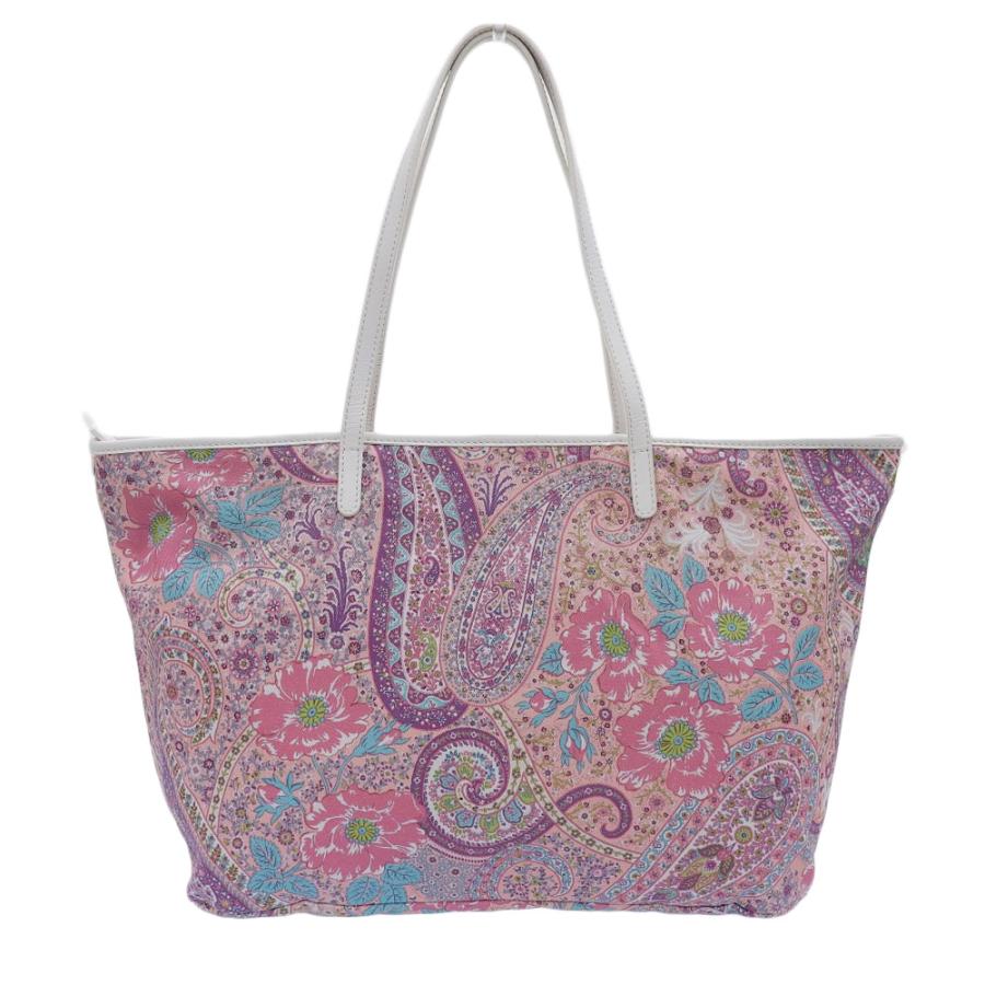 美品 ETRO エトロ キャンバス ショルダー トート バッグ ペイズリー